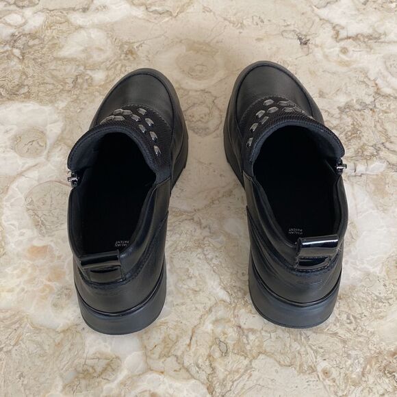 GEOX Respira Gendry Black Studded Zip Sneakers - Picture 7 of 14